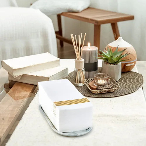 Miniatura 7 de LITOPAK Paquete de 300 toallas desechables para invitados, toallas de mano desechables para baño, servilletas de papel para la cocina, suaves