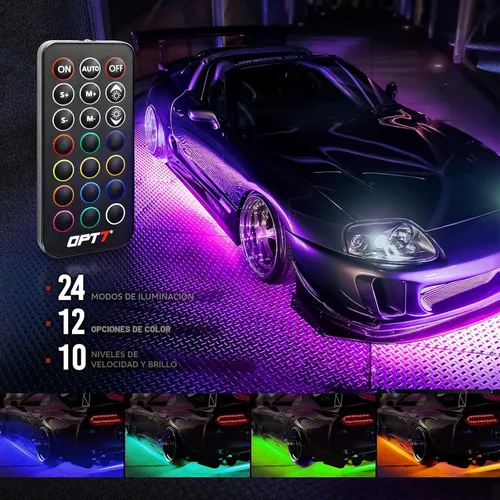 Miniatura 5 de Juego de luces LED para debajo del auto Aura OPT7 en todos los colores. Matriz, CAR