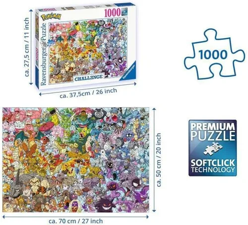 Miniatura 3 de Ravensburger Pokémon - Rompecabezas de desafío de 1000 piezas para adultos y niños a partir de 12 años