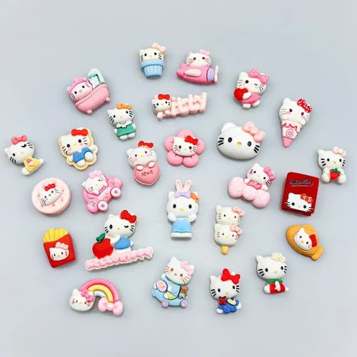 Miniatura 4 de 28 dijes de resina 2.5D para zapatos, lindos dibujos animados Kawaii animal rosa, decoración de zapatos para niñas y mujeres, regalos de fiesta