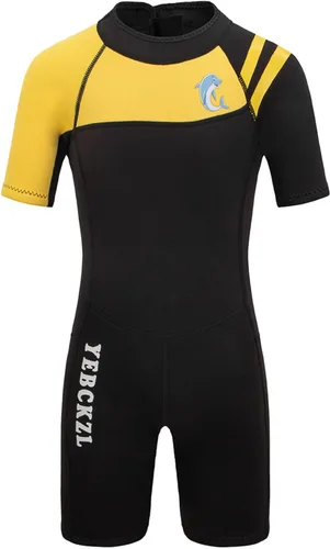 Miniatura 6 de Traje de neopreno con cremallera para niños y niñas, para mantener el calor en agua fría, buceo, surf, natación Azul