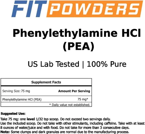 Miniatura 4 de Suplemento de feniletilamina (4.41 oz) Forma de HCL de fenetilamina