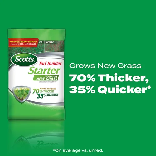 Miniatura 2 de Scotts Turf Builder - Fertilizante para césped nuevo, uso al plantar semillas, 5,000 pies cuadrados, 15 libras (paquete de 2)