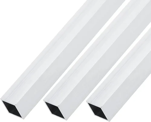 Miniatura 8 de METALLIXITY Tubo cuadrado de aluminio (0.787 in x 0.787 in x 0.059 in x 7.874 in) 3 piezas, tubo de aluminio 6063 - para muebles del hogar