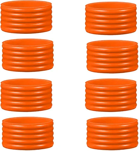 Miniatura 19 de 15 colores disponibles Buena elasticidad 8-45 piezas de raqueta de tenis/paletas de pickleball/squash anillo de silicona raqueta agarre bandas 8