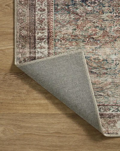 Miniatura 7 de Loloi Chris Loves Julia Jules Collection JUL-06 Denim/Spice 2'-3'' x 3'-9'', 0.13 pulgadas de altura, alfombra decorativa
