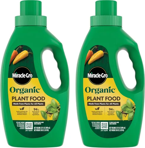 Miracle-Gro Alimento orgánico para plantas, uso con plantas de interior o exterior, fertilizante líquido orgánico para contenedores y jardines