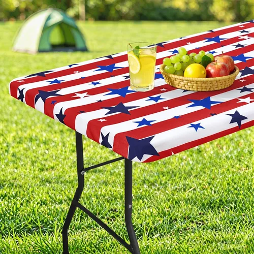 Miniatura 51 de homing Mantel cuadrado ajustable de poliéster impermeable, protector de mesa lavable para picnic, campamento, al aire libre (negro, 34 x 34 pulgadas)