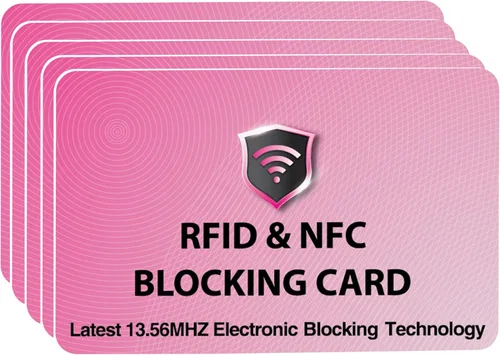 Miniatura 33 de SaiTech IT Paquete de 5 Tarjetas de Bloqueo RFID, Una Tarjeta Protege Toda la Billetera y Cartera, Protector de Tarjetas de Débito y Crédito