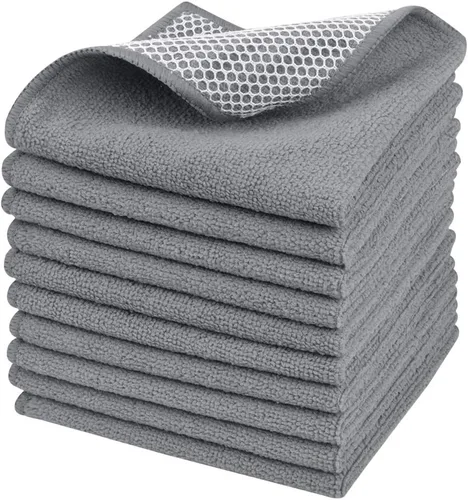 Miniatura 37 de SINLAND Paño de microfibra para lavar platos, trapos de platos, el mejor paño de cocina para lavar, paños de limpieza con lado abrasivo de polímero