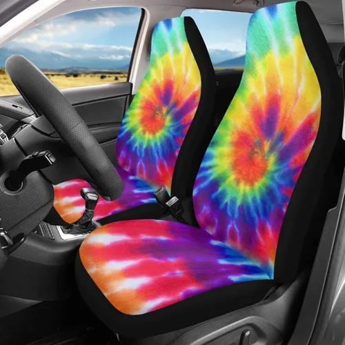 Miniatura 2 de UNICEU Juego de 2 fundas de cojín para asiento de automóvil, diseño de calavera gótica negra, lavable, accesorios interiores antideslizantes