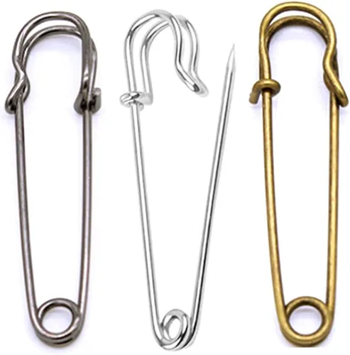 IRIIRIO 36 pasadores de seguridad extra grandes de 4 pulgadas/3.937 in, pasadores de acero de bloqueo de resorte para mantas, manualidades, faldas,