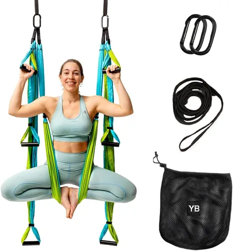 Columpio de trapecio de yoga para el hogar y exterior | Fácil instalación para fuerza, equilibrio y alivio del dolor de espalda | Correas ajustables
