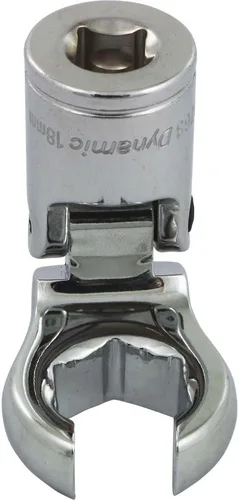Miniatura 5 de Dynamic Tools D008760 3/8 "Drive Metric 0.394 in Flex Head con Crow Foot Flare Nut Socket, acabado cromado