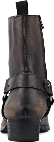 Miniatura 4 de Chelsea Combat tobillo casual caminar motocicleta botas bronce Zipper-up CD-JY017-USR
