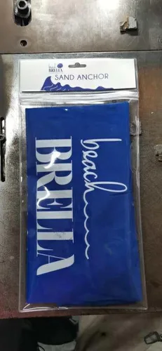 Miniatura 6 de Sombrilla de playa para arena, resistente al viento, con bolsa de anclaje de arena, portátil, flecos, bolsa de mezclilla, cuenta con parte inferior