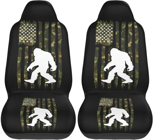 Miniatura 18 de Alien and Bigfoot - Funda de asiento delantero de automóvil para hombres y mujeres, 2 piezas, fundas de asiento automotriz para automóviles, SUV
