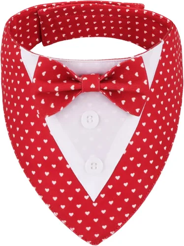 Miniatura 11 de ADOGGYGO Bandana de esmoquin para perro de cumpleaños, collar azul con corbatín, disfraz formal ajustable de cumpleaños para perros extra pequeños