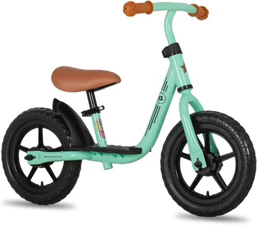 Joystar Bicicleta de equilibrio de 10 y 12 pulgadas para niñas y niños, de 18 meses a 5 años, bicicleta para niños con reposapiés y altura de