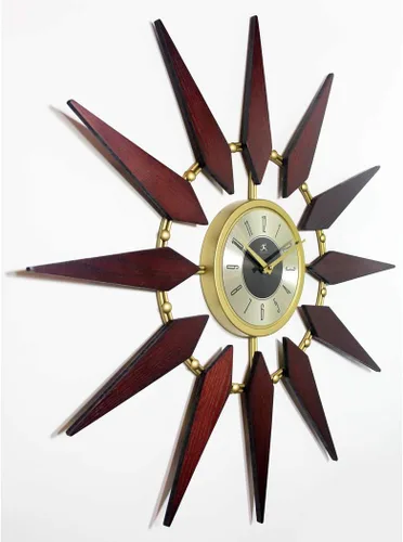 Miniatura 3 de Infinity Instruments Orion Starburst - Reloj de pared moderno de mediados de siglo, 30 pulgadas, grande, de mediados de siglo, moderno, decoración