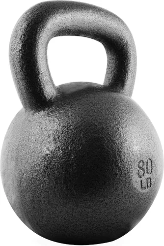 Miniatura 2 de WF Athletic Supply Hammerstone - Pesas rusas de hierro fundido pintadas, equipo de hogar y gimnasio, ideal para entrenamiento de fuerza, O. 80lb