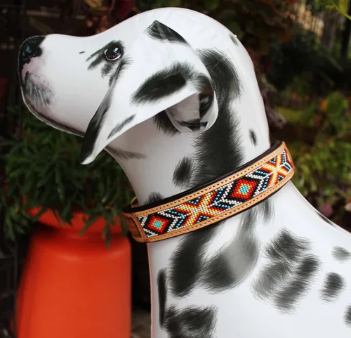 Miniatura 3 de CHALLENGER Pequeño cachorro de perro con cuentas de cuero acolchado de 13 '' a 17