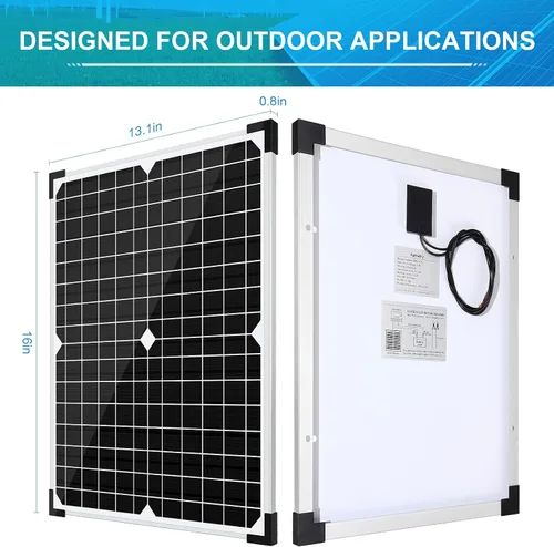 Miniatura 3 de Kit de Panel Solar 20W 12V Monocristalino, Mantenedor de Batería + Controlador de Carga Solar 10A + Cable de Extensión con Clips de Batería Terminal