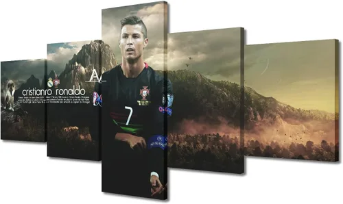 Miniatura 11 de TUMOVO Lienzo decorativo para pared, cuadro de Cristiano Ronaldo, cuadros de club de fútbol, impresiones en lienzo, póster de arte de pared, arte