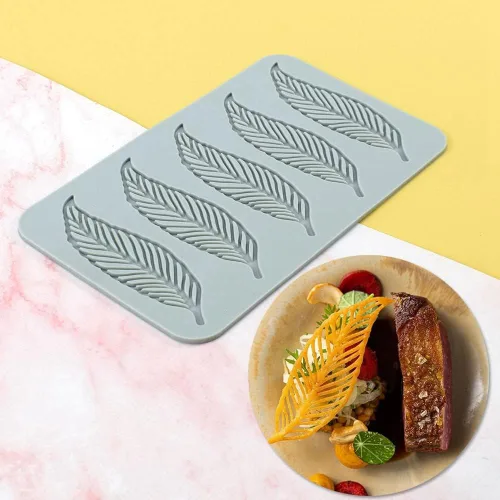 Miniatura 6 de TUKE Moldes de silicona con hojas 3D, para pastel de flores, fondant, hojas de abeja, moldes de pastelería, impresión de rosas, molde de encaje
