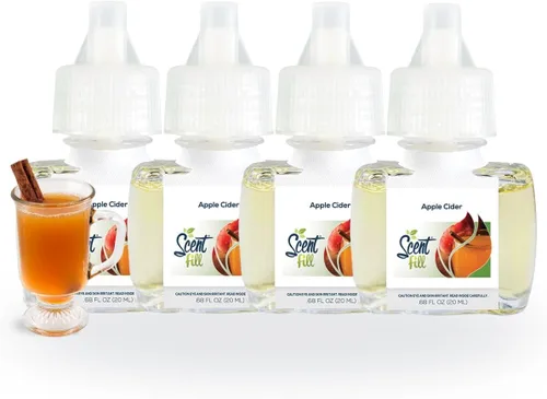 Miniatura 25 de Scent Fill Ambientador enchufable de sidra de manzana, 4 recambios de aceite perfumado