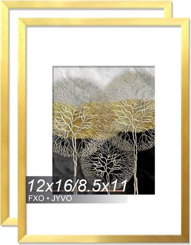 Miniatura 149 de Fxojyvo Marco de Fotos de 4x6, Muestra Foto de 3.5x5 con Paspartú o 4 x 6 Sin Paspartú, Liviano y de Alta Transparencia Marco de 4 por 6 para Pared