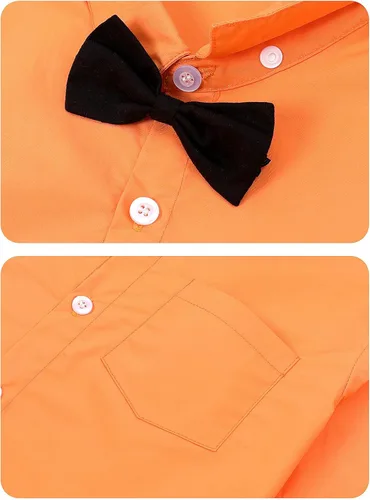 Miniatura 54 de A&J DESIGN Conjunto de ropa formal para niños pequeños con tirantes y tirantes