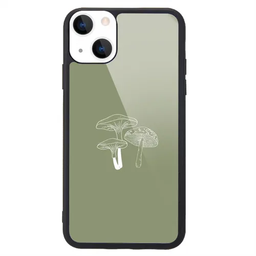 Miniatura 42 de Funda compatible con iPhone 13 para niños y mujeres, diseño divertido de cara, parte trasera dura con negro, divertido y lindo patrón de arte