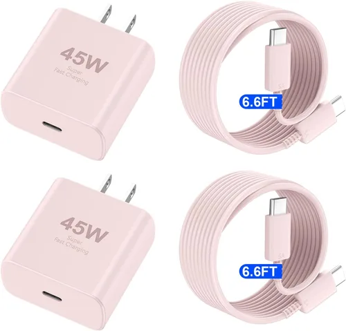 Miniatura 19 de Cargador para iPhone 17 16 Pro Max de carga rápida, 45W USB C Cargador súper rápido bloque con cable de carga tipo C de 3.05m para iPhone 17 Pro