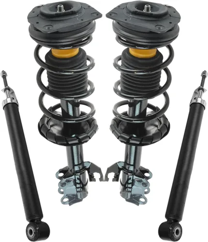 Miniatura 3 de TRQ Conjunto completo de puntal delantero y trasero y kit de amortiguador completo de puntal y resorte helicoidal compatible con Nissan Versa