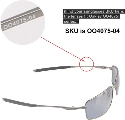 Miniatura 6 de Walleva Lentes de repuesto para gafas de sol Oakley Square Wire II (serie OO4075), múltiples opciones disponibles