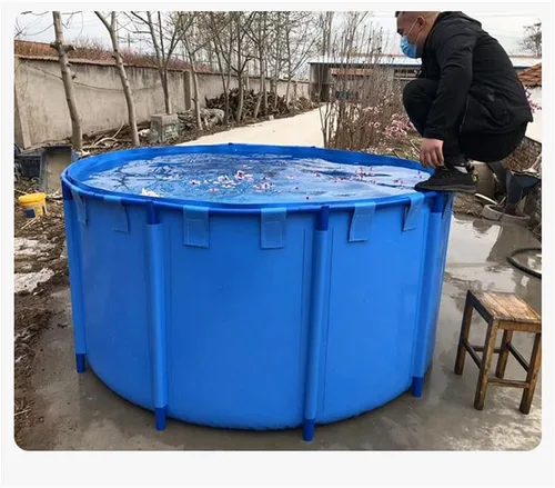 Miniatura 2 de Piscina sobre el suelo, piscina redonda de lona para estanque de peces con soporte, acuario plegable grande, piscina infantil para cría de koi