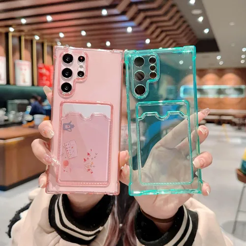 Miniatura 23 de Tuokiou Funda para Samsung Galaxy A14 5G, Fundas Protectoras Transparentes con Ranura para Tarjetas, Funda Cartera de TPU Suave Ajustada Resistente