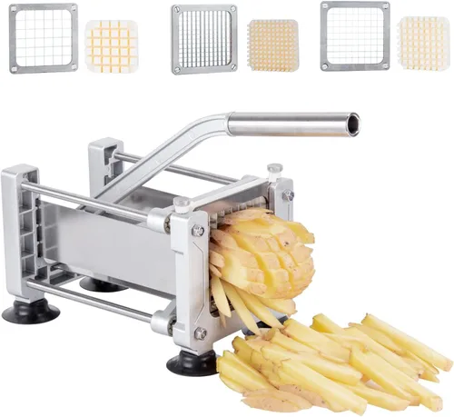 Miniatura 10 de Rismonar - Cortador de patatas fritas de acero inoxidable con hoja de 1/2 pulgadas, 1/4 pulgadas, 3/8 pulgadas para zanahorias, pepinos, verduras