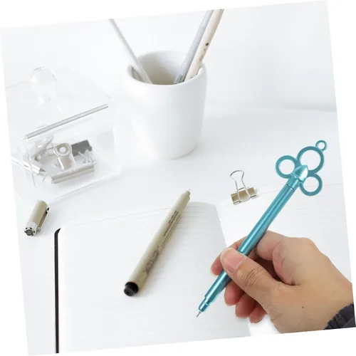 Miniatura 3 de 12 bolígrafos de gel con forma de llave vintage, punta fina, bolígrafos de escritura suave para estudiantes, oficina, toma de notas, estilos mixtos