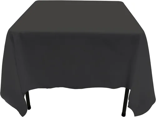 Miniatura 62 de GEFEII Servilletas de tela de poliéster sólido de 18 x 18 pulgadas para cocina, mantel rectangular cuadrado redondo para bodas, fiestas