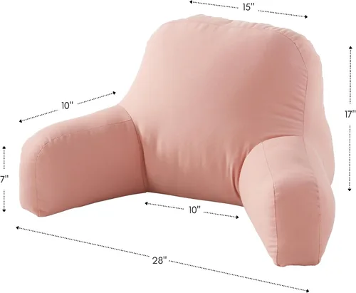 Miniatura 4 de Greendale Home Fashions Cotton Duck Junior - Almohada para reposo en cama, color rubor