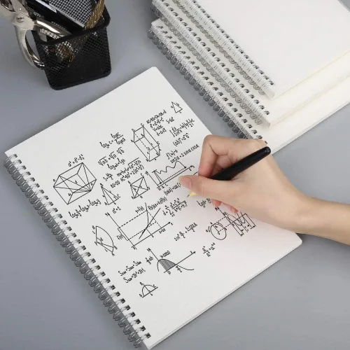 Miniatura 7 de AHGXG Paquete de 3 cuadernos en espiral, diario A5 con cuadrícula de puntos gruesos de 3.53 oz/m², tapa dura transparente, 80 hojas, para diario