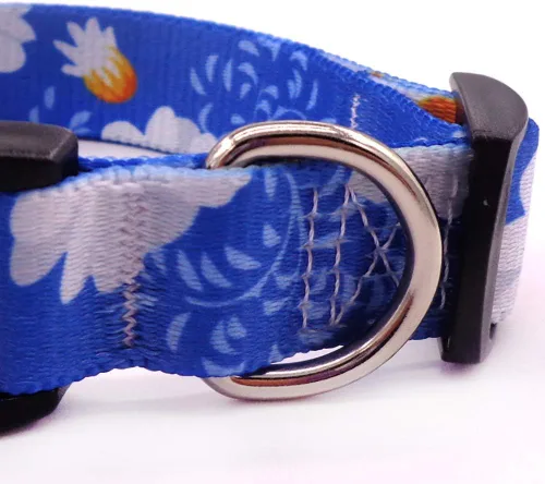 Miniatura 4 de Love Dream Collar de perro resistente con hebilla de liberación rápida ajustable con patrones geométricos florales para perros pequeños, medianos