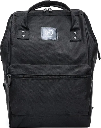 Miniatura 7 de Kah&Kee - Mochila de viaje de poliéster con función antirrobo, para laptop, para mujeres y hombres, Negro S