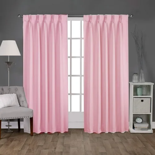 Miniatura 31 de Par de paneles de cortinas plisadas de doble pellizco para ventana (con 2 paneles combinados, 42 pulgadas de ancho x 45 pulgadas de largo)