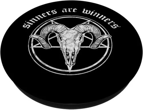 Miniatura 2 de Occult Baphomet Tarot Card Satanic Devil Sinners son los ganadores PopSockets agarre y soporte para teléfonos y tabletas, Negro