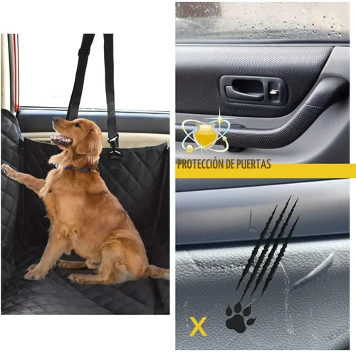 Miniatura 3 de Vailge Funda de asiento de automóvil para perro, 100% impermeable, funda para asiento trasero para perros con ventana de malla, evita arañazos, Negro