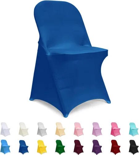Miniatura 12 de ManMengJi Fundas para sillas plegables amarillas, fundas universales para sillas de 6 piezas, se adaptan a la mayoría de sillas plegables sin
