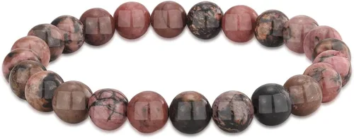 Miniatura 150 de Crystal Vibe Pulseras de cuentas de 0.315 in para mujeres y hombres, pulseras de cristal con piedras preciosas naturales, tamaño elástico ajustable